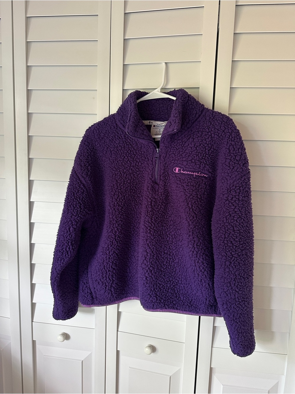 Champion Purple Sherpa Half-Zip Pullover